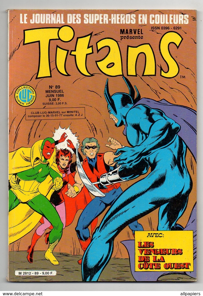 Titans N°89 La Guerre Des étoiles - Epsilon - La Vision Et La Sorcière Rouge De 1986 - Titans