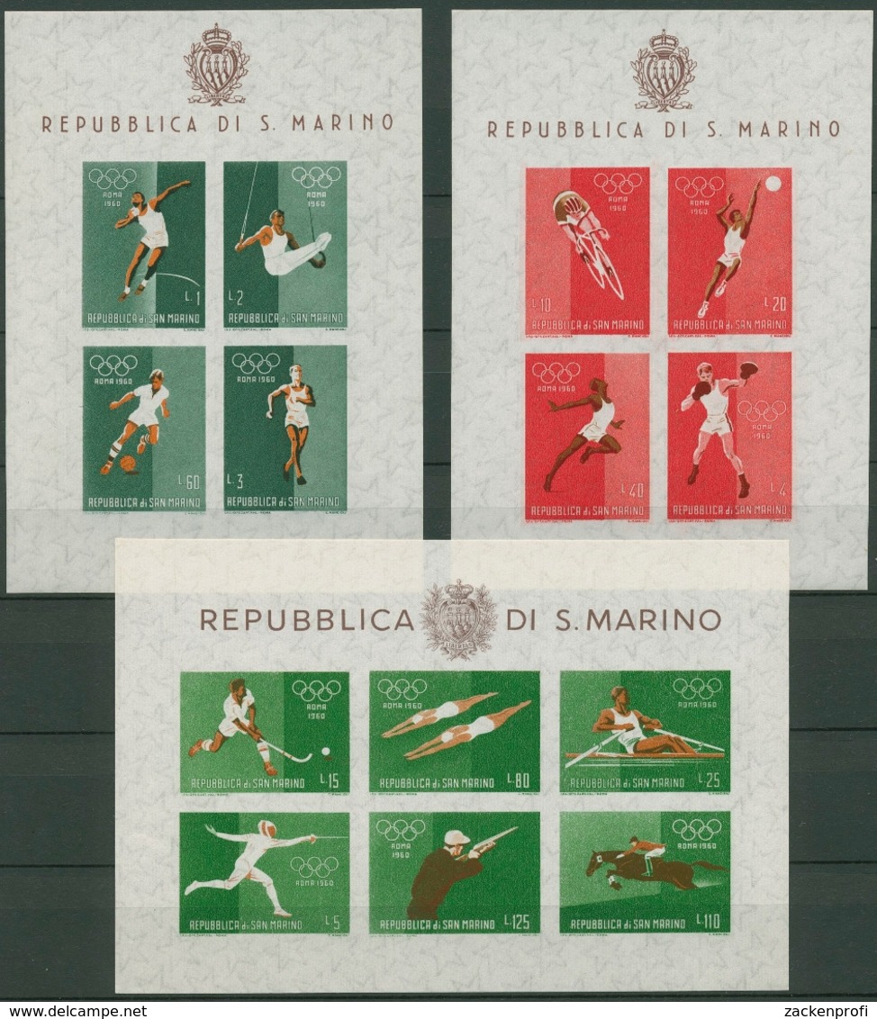 San Marino 1960 Olympia Rom Block 5/7 Postfrisch (C90431) - Blocks & Kleinbögen