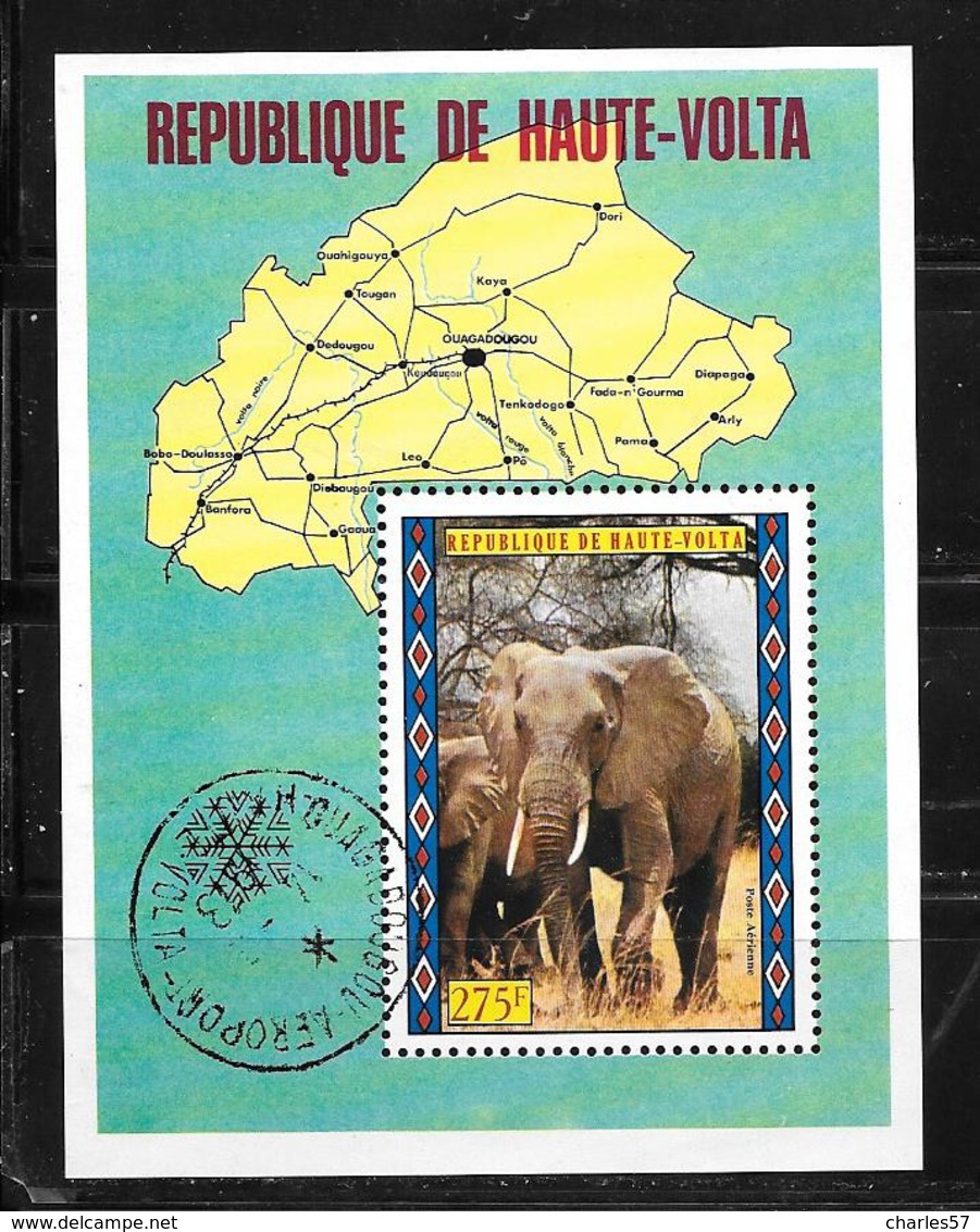 République De Haute Volta 1973  O (éléphant) - Guinée Equatoriale