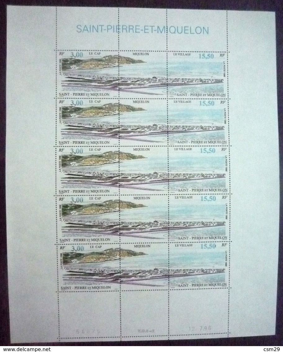 SAINT-PIERRE Et MIQUELON 1996 Feuille Complète N° 640A Neuf** - MNH - Nuovi