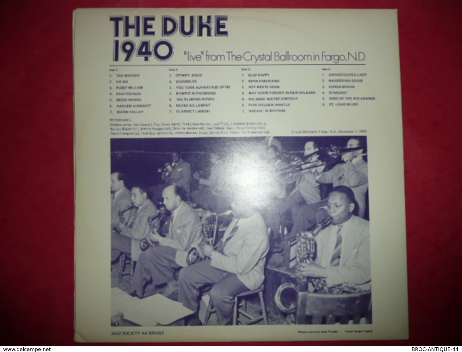 LP N°2103 - DUKE ELLINGTON - AA520/521 - DISQUE EPAIS - POCHETTE OUVRANTE MANQUE SCAN DU MILIEU - Jazz