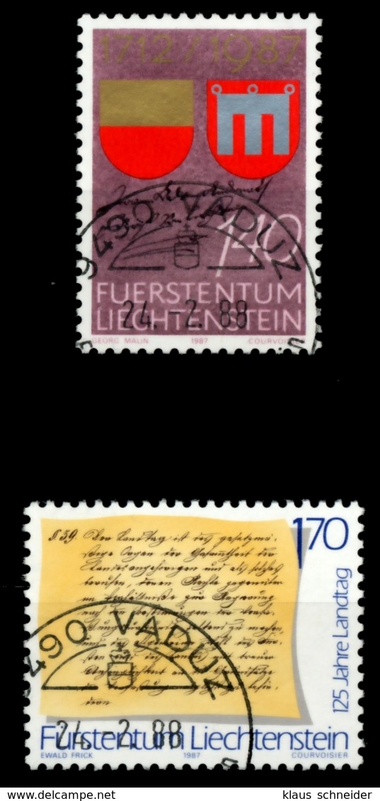 LIECHTENSTEIN 1987 Nr 928-929 Zentrisch Gestempelt X6E6582 - Gebraucht