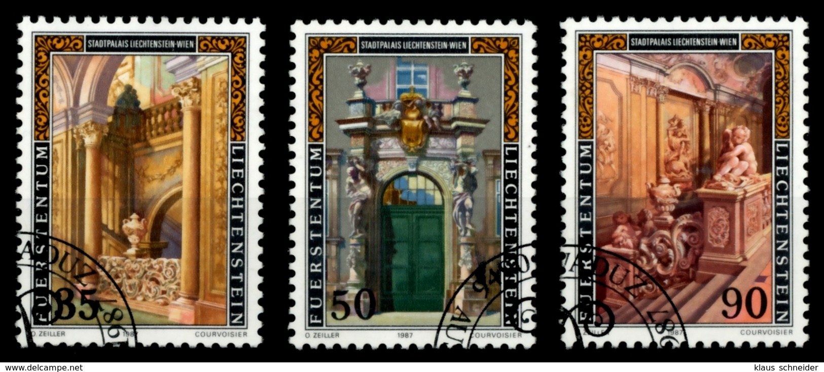 LIECHTENSTEIN 1987 Nr 925-927 Gestempelt SB4A052 - Gebraucht