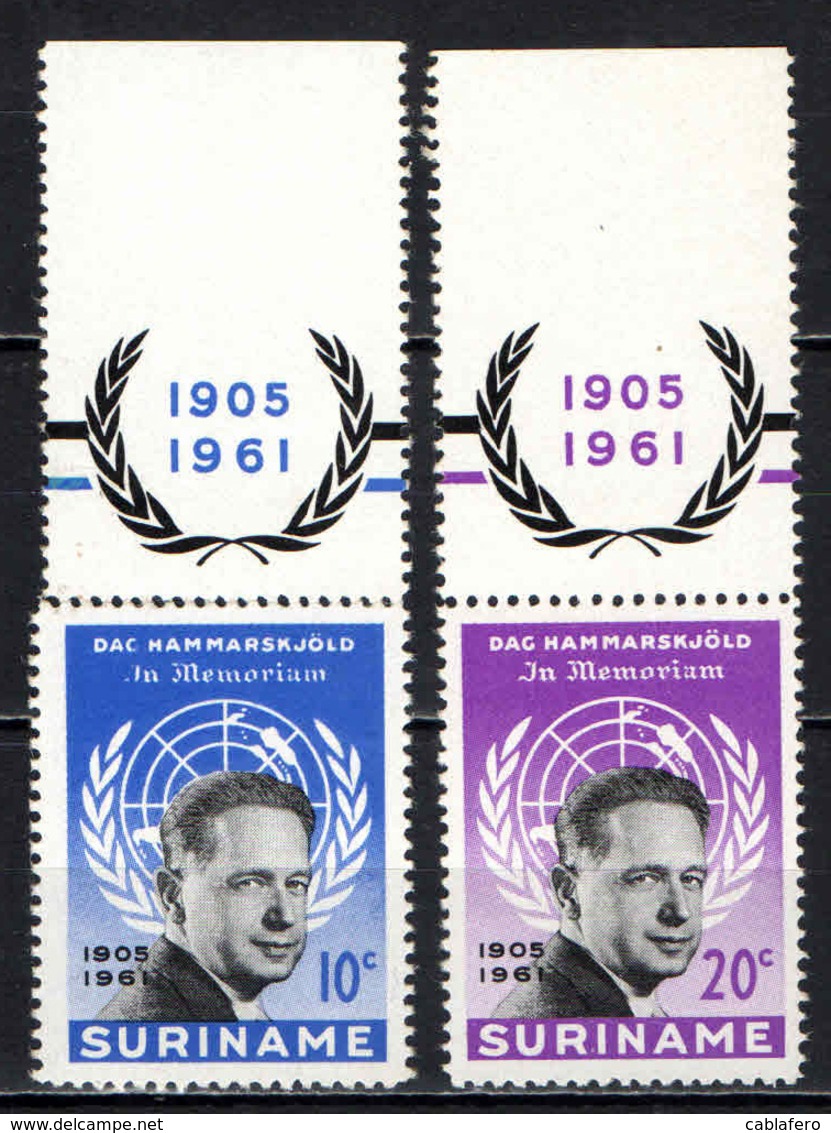 SURINAME - 1962 - Dag Hammarskjold, Secretary General Of TantheUnited Nations, 1953-61 - MNH - Suriname