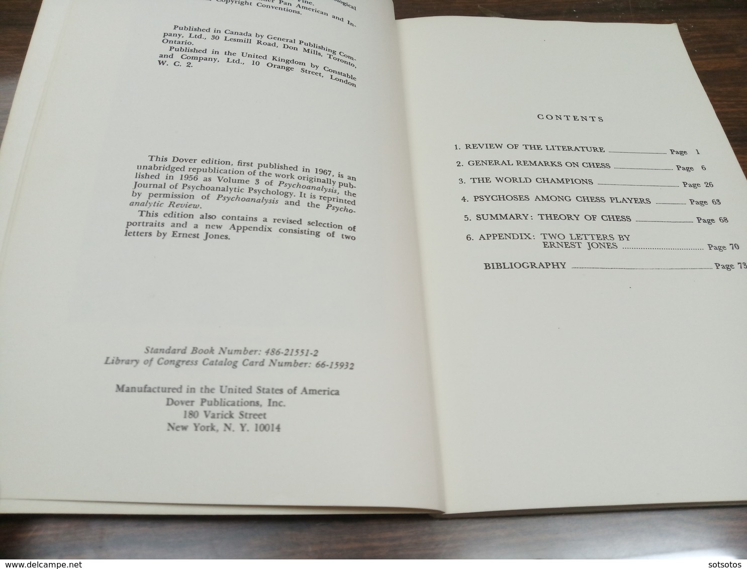 The Psychology Of The Chess Player: Reuben Fine, Ed. V.G. Dover Publications N.Y. 1967 - in Very Good Condition - Sonstige & Ohne Zuordnung