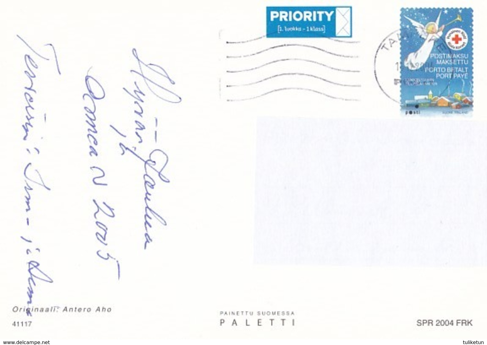 Postal Stationery - Birds - Bullfinches In Winter Landscape - Red Cross 2004 - Suomi Finland - Postage Paid - Entiers Postaux