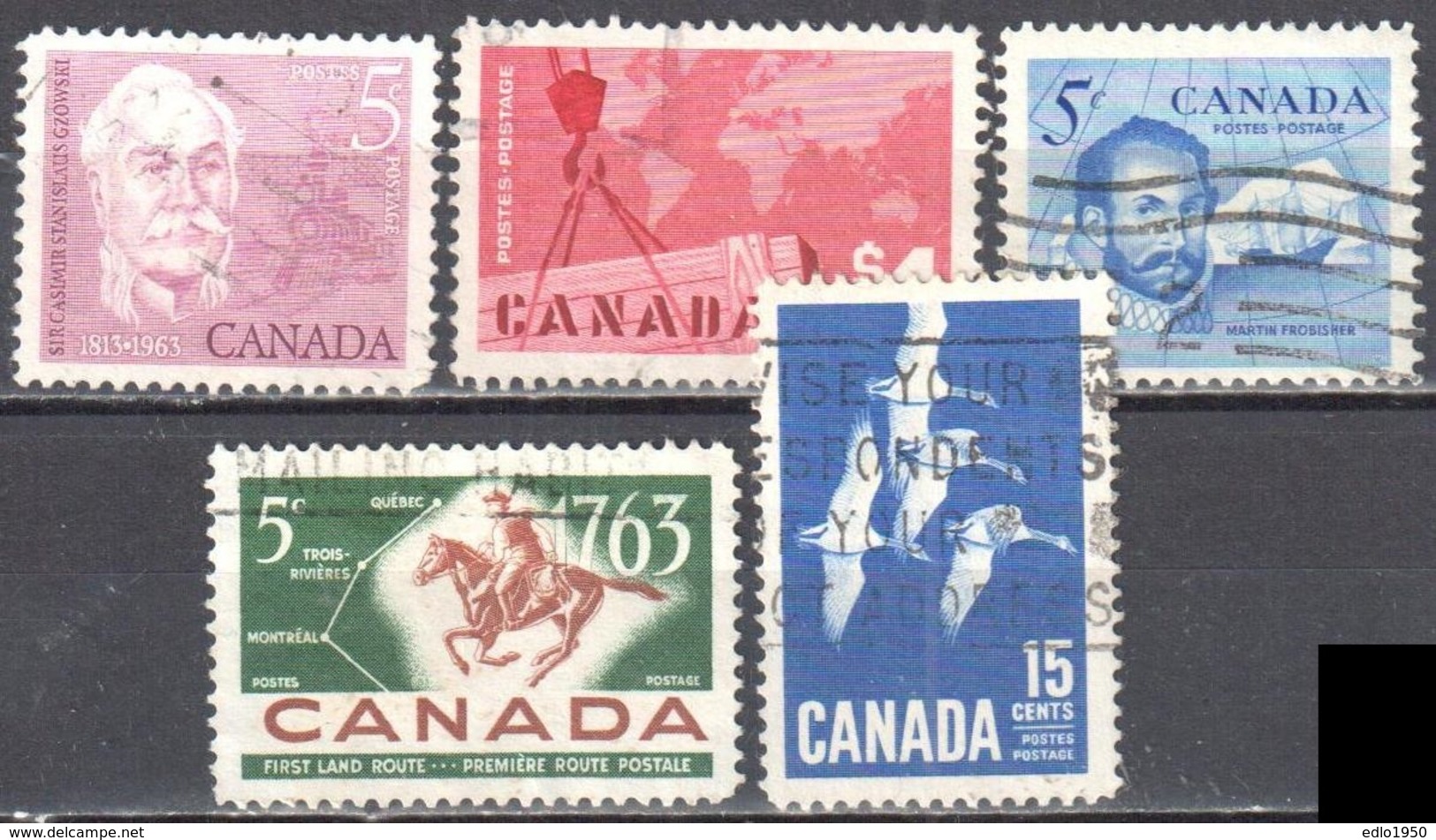 Canada 1963 - Year Set - Mi.353-57 - Used Gestempelt - Complete Years