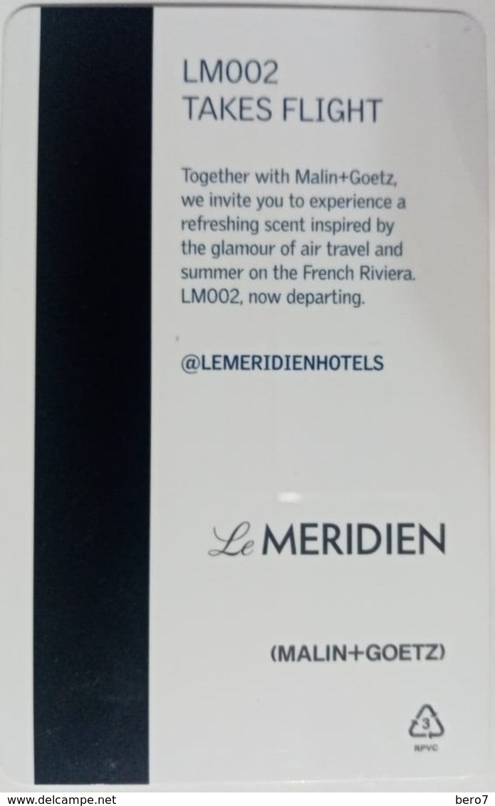 Le MERIDIEN Hotel Key Card (takes Flight) Beach - Cartes D'hotel