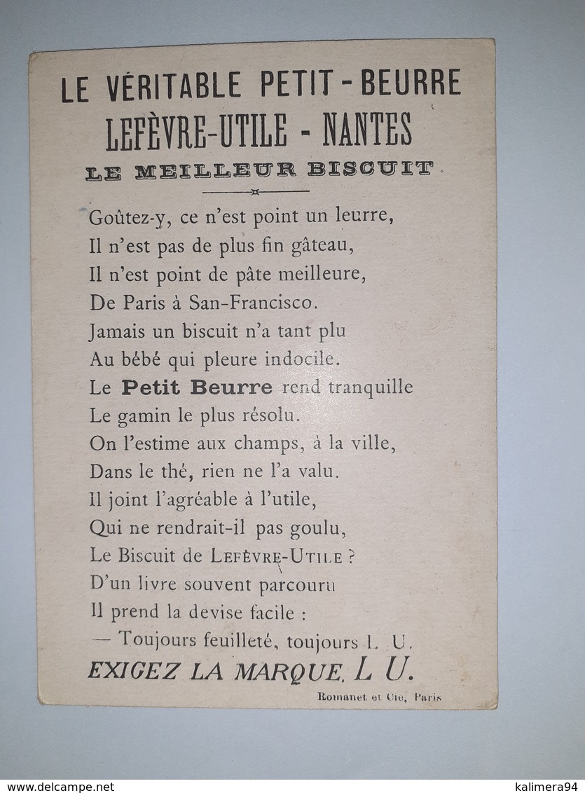 Chromo Publicitaire " LEFÈVRE-UTILE, LU PETIT BEURRE, NANTES " / MARMITONS + PIQUE-NIQUE ( De Paris à San-Francisco... ) - Lu