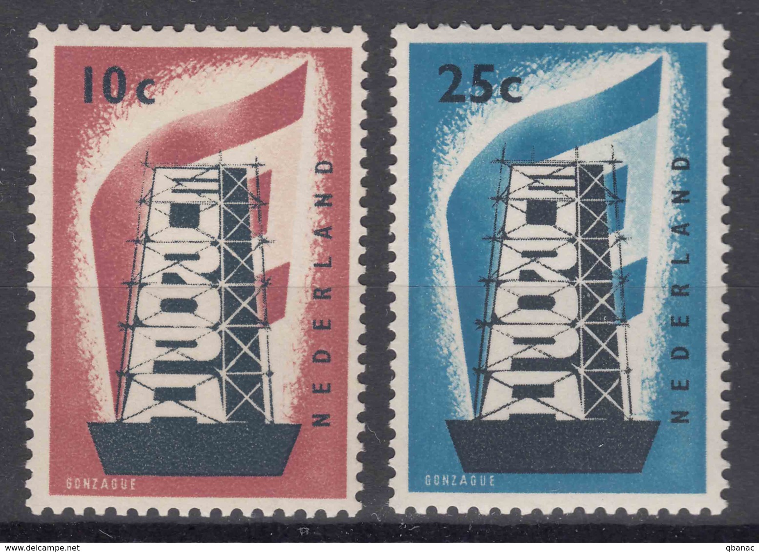 Netherlands 1956 Europa CEPT Mi#683-684 Mint Never Hinged - 1956