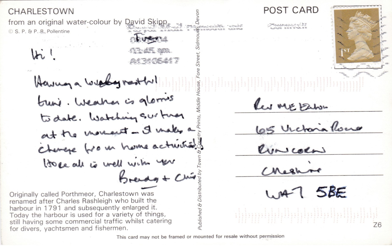 Modern Post Card Of Charlestown,Cornwall,England,P39. - Other & Unclassified