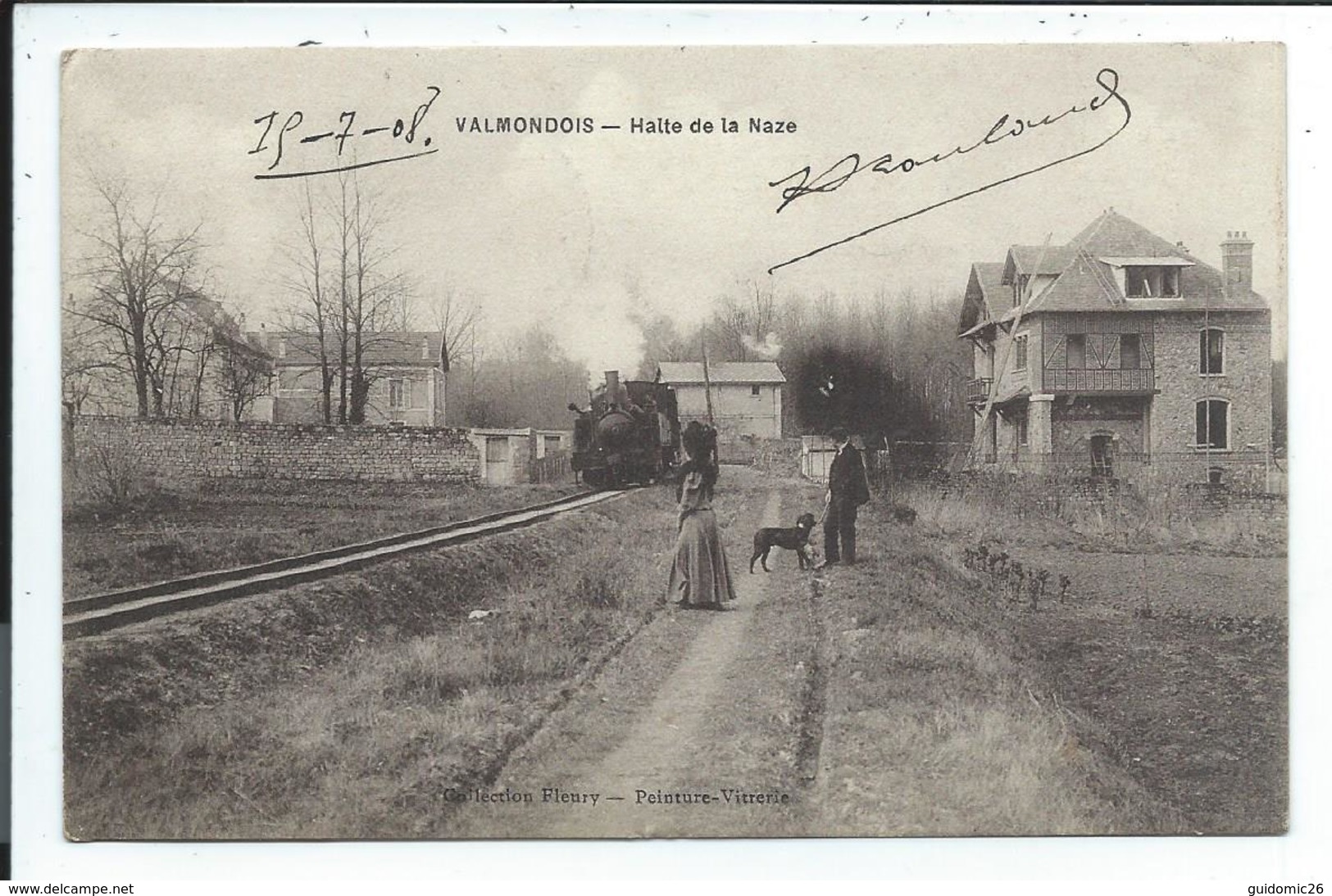 Valmondois Halte De La Naze,train , Locomotive à Vapeur - Valmondois