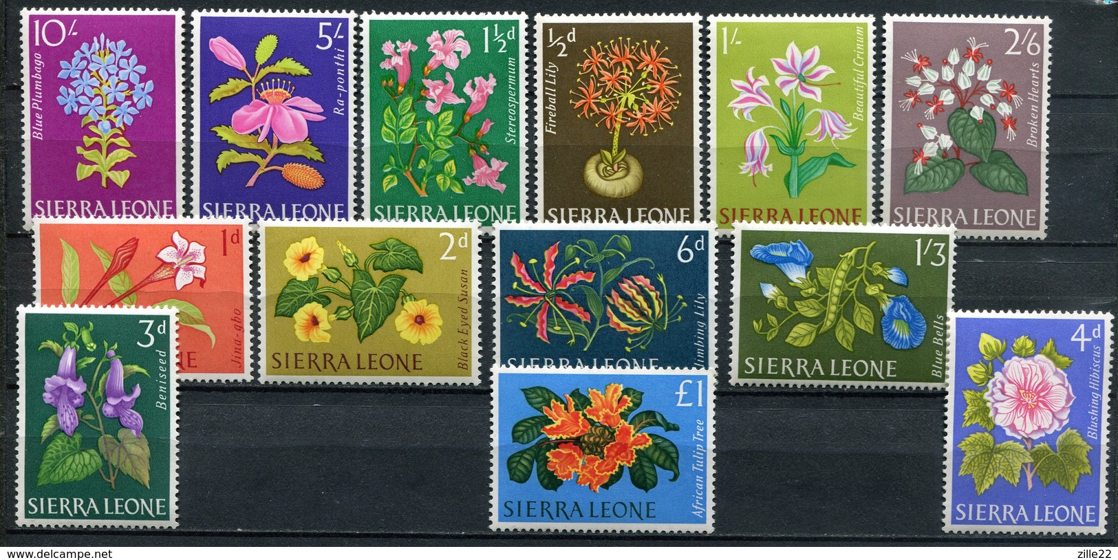 Sierra Leone Mi# 208-20 Ungebraucht Falz MH - Flora Flowers - Sierra Leone (1961-...)