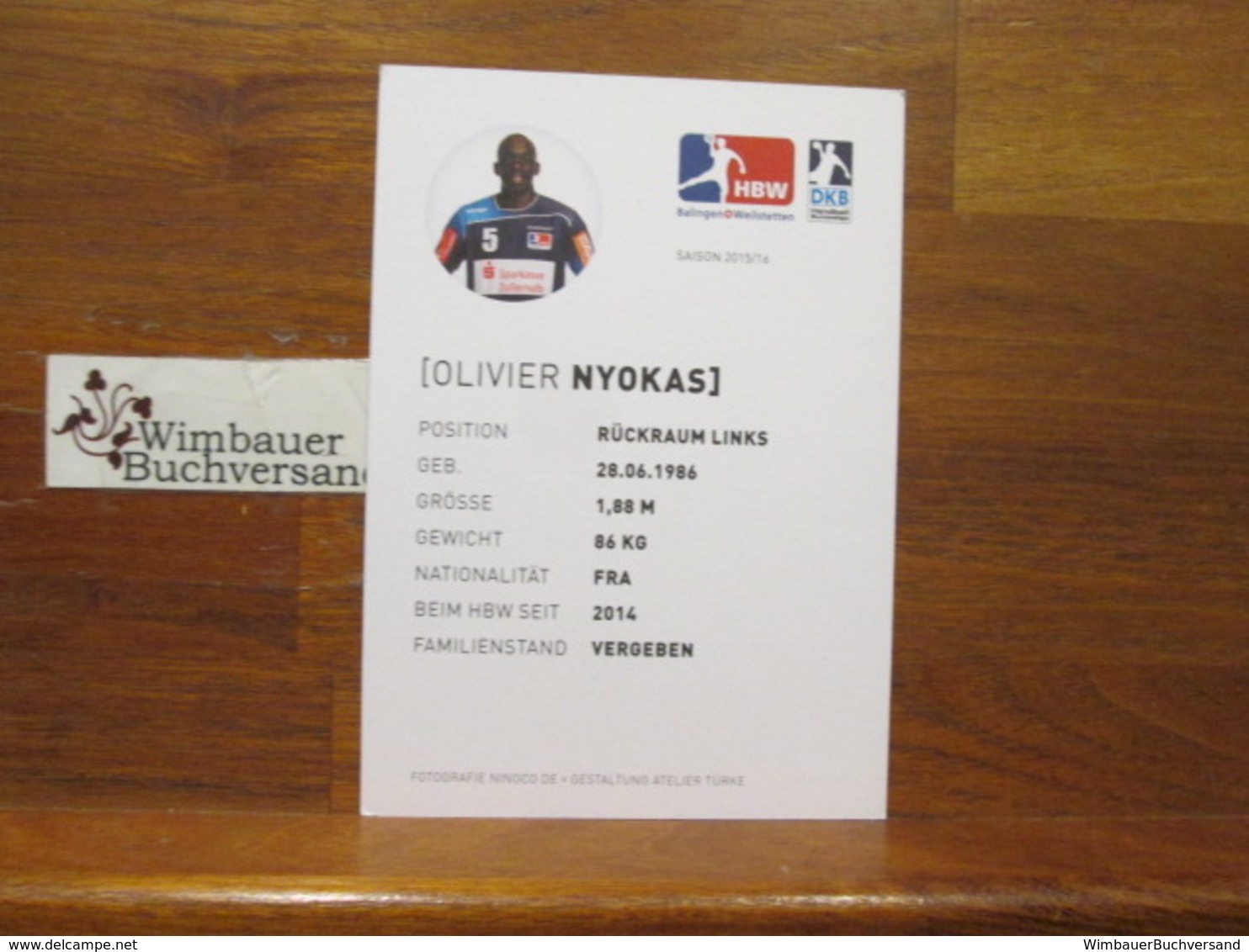 Original Autogramm Olivier Nyokas Handball Balingen /// Autogramm Autograph Signiert Signed Signee - Altri & Non Classificati