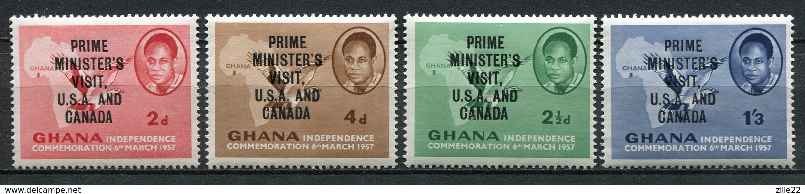 Ghana Mi# 32-5 Postfrisch MNH - Map Bird - Ghana (1957-...)