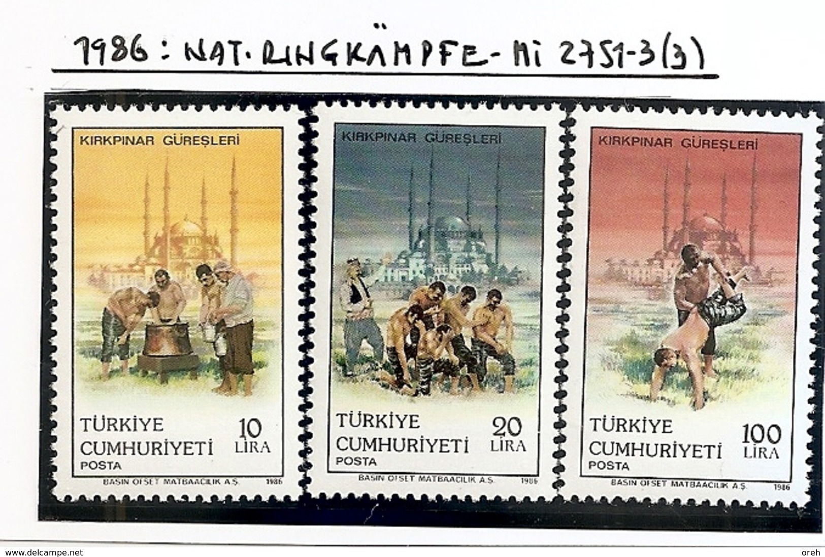 TURKEY 1986,SPORT,, MI NO 2751-3 ,MNH - Nuovi