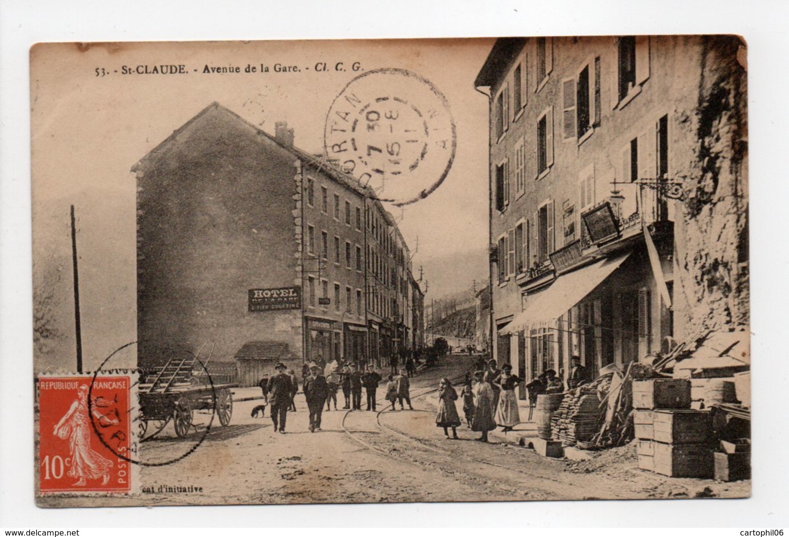 - CPA SAINT-CLAUDE (39) - Avenue De La Gare 1911 (belle Animation) - - Saint Claude