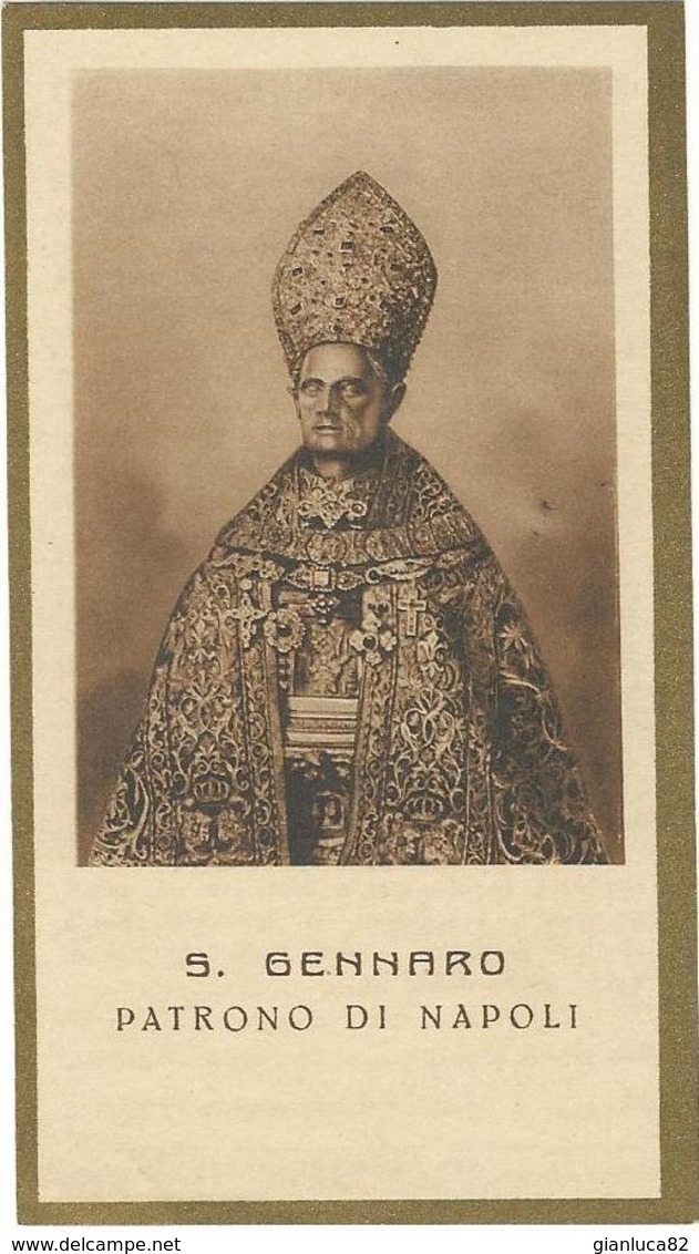 Lotto N. 3 Santini S. Gennaro Con Preghiera Seppia (215-217) - Devotion Images