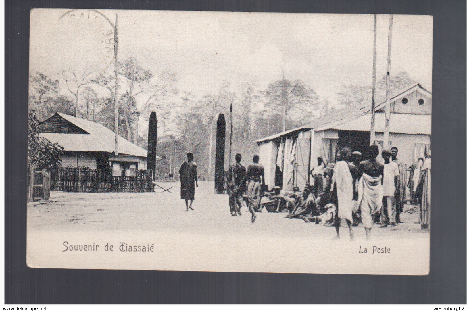 Cote D'Ivoire Souvenir De Tiassalé - La Poste 1907 Old Postcard - Côte-d'Ivoire