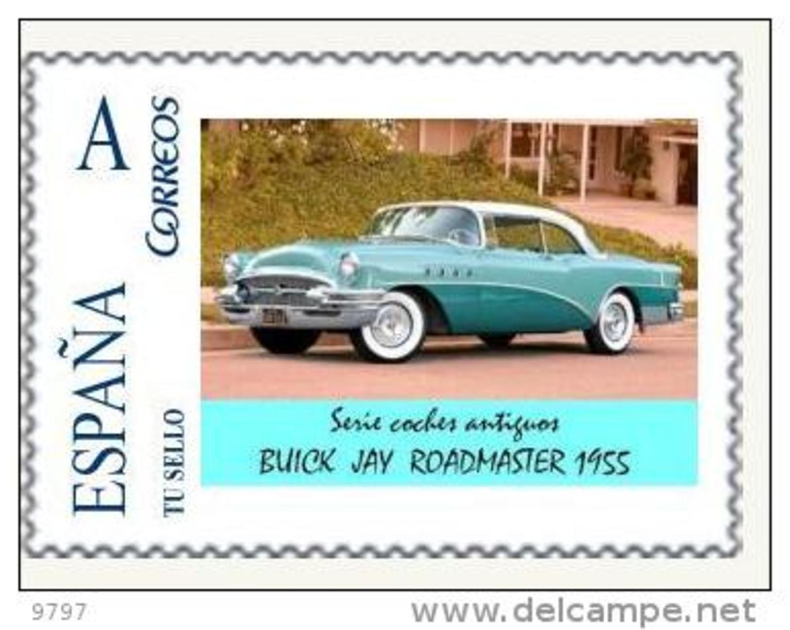 COCHE BUICK JAY ROADMASTER 1855  - THEME CARS-AUTOS-VOITURES - TU SELLO PERSONALIZADO ESPAÑA - Coches