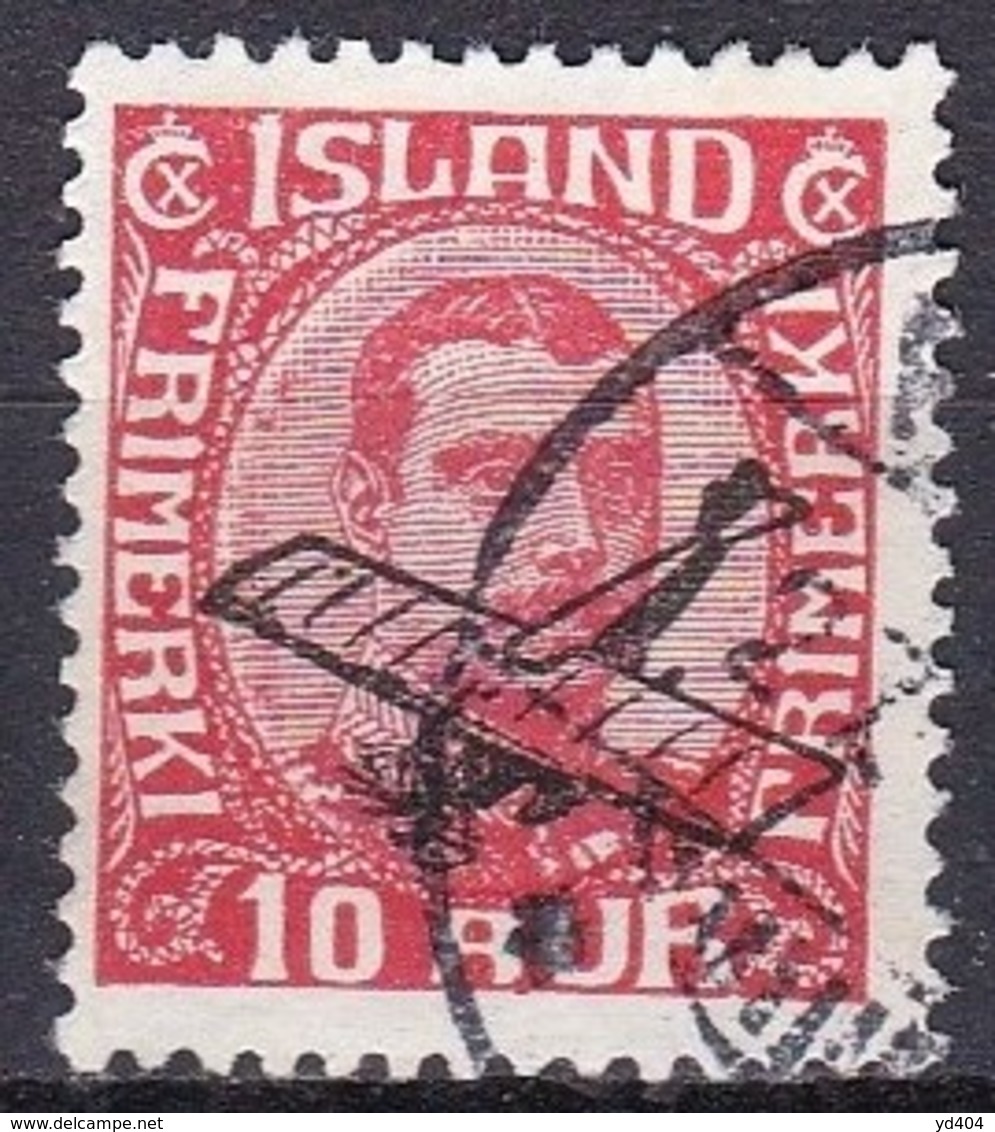IS305 – ISLANDE – ICELAND – 1928 – KING CHRISTIAN X OVERPRINTED – SG # 156 USED 12,75 € - Luchtpost