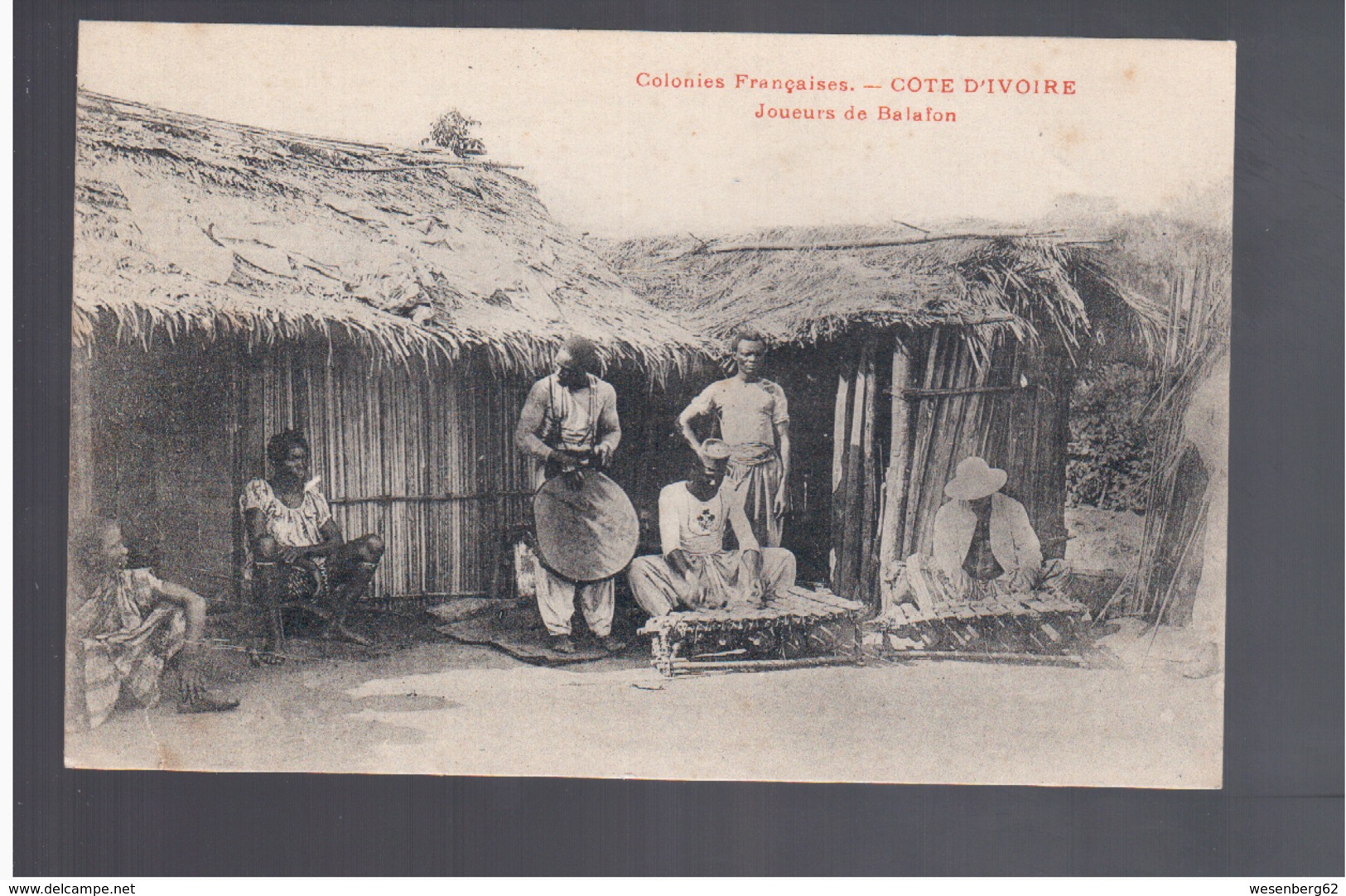 Cote D'Ivoire Joueurs De Balafon  Ca 1905 Old Postcard - Côte-d'Ivoire