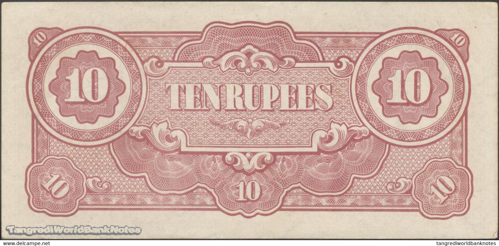 TWN - BURMA 16a/b - 10 Rupees 1942 Block BA AU/UNC - Myanmar