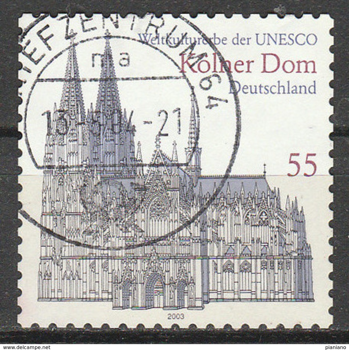PIA - GERMANIA - 2003 : Cattedrale Di Colonia - Patrimonio Mondiale UNESCO - (Yv 2157) - Usati