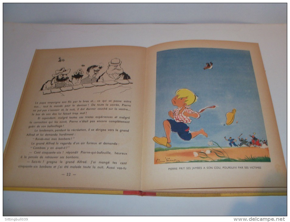 FALLADA Hans. PIERRE-QUI-BAFOUILLE. illust. de Pierre SIMON. EO + Jaquette. Hachette 1942. Silly Symphonies.