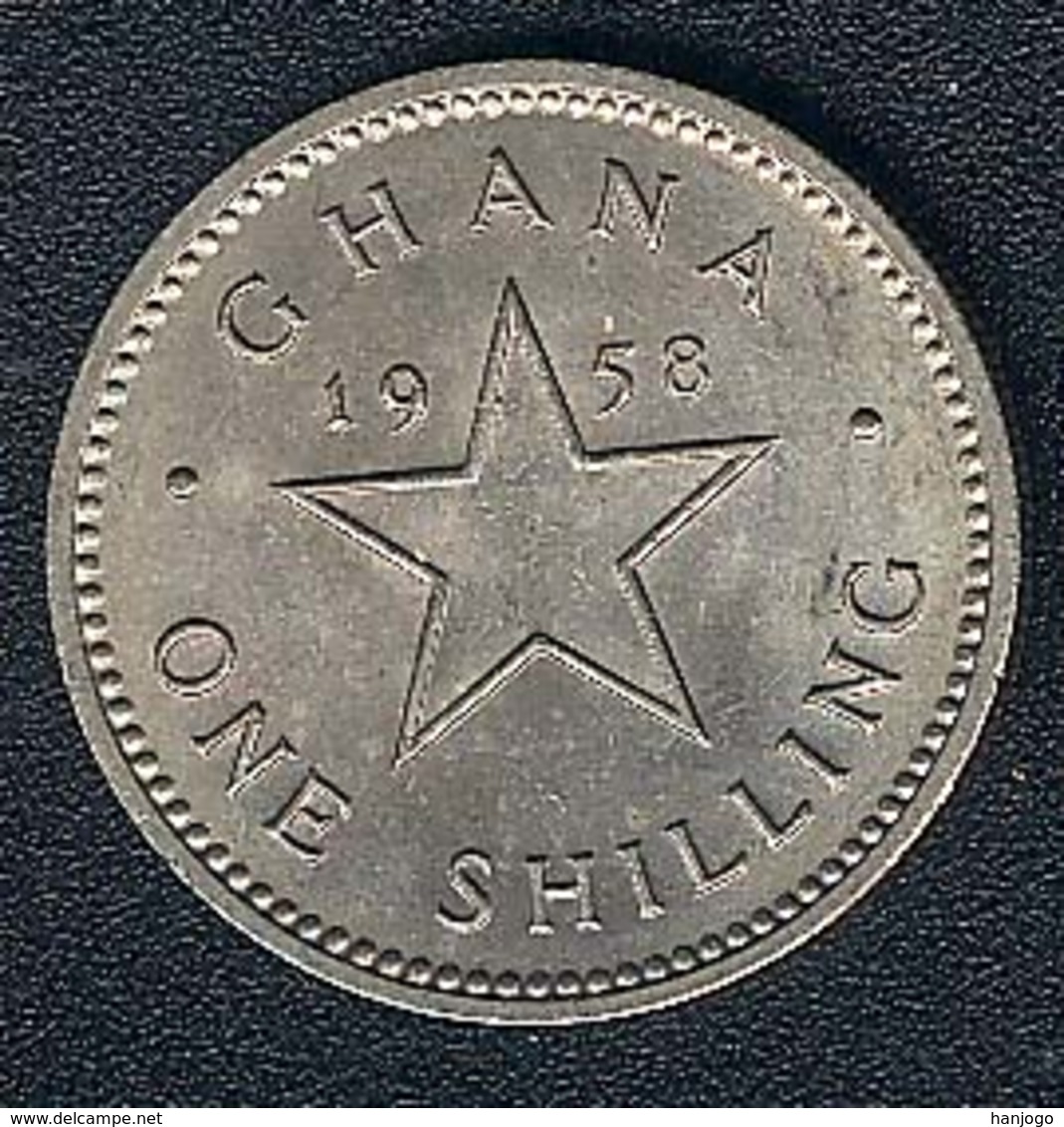 Ghana, 1 Shilling 1958, Without Hairlines, UNC - Ghana