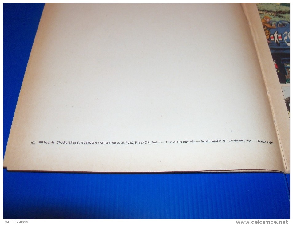 Les Aventures De Buck Danny. Le Tigre De Malaisie. Charlier/Hubinon. EO Française 1959. Ed. Dupuis. Pièce De Collection - Buck Danny