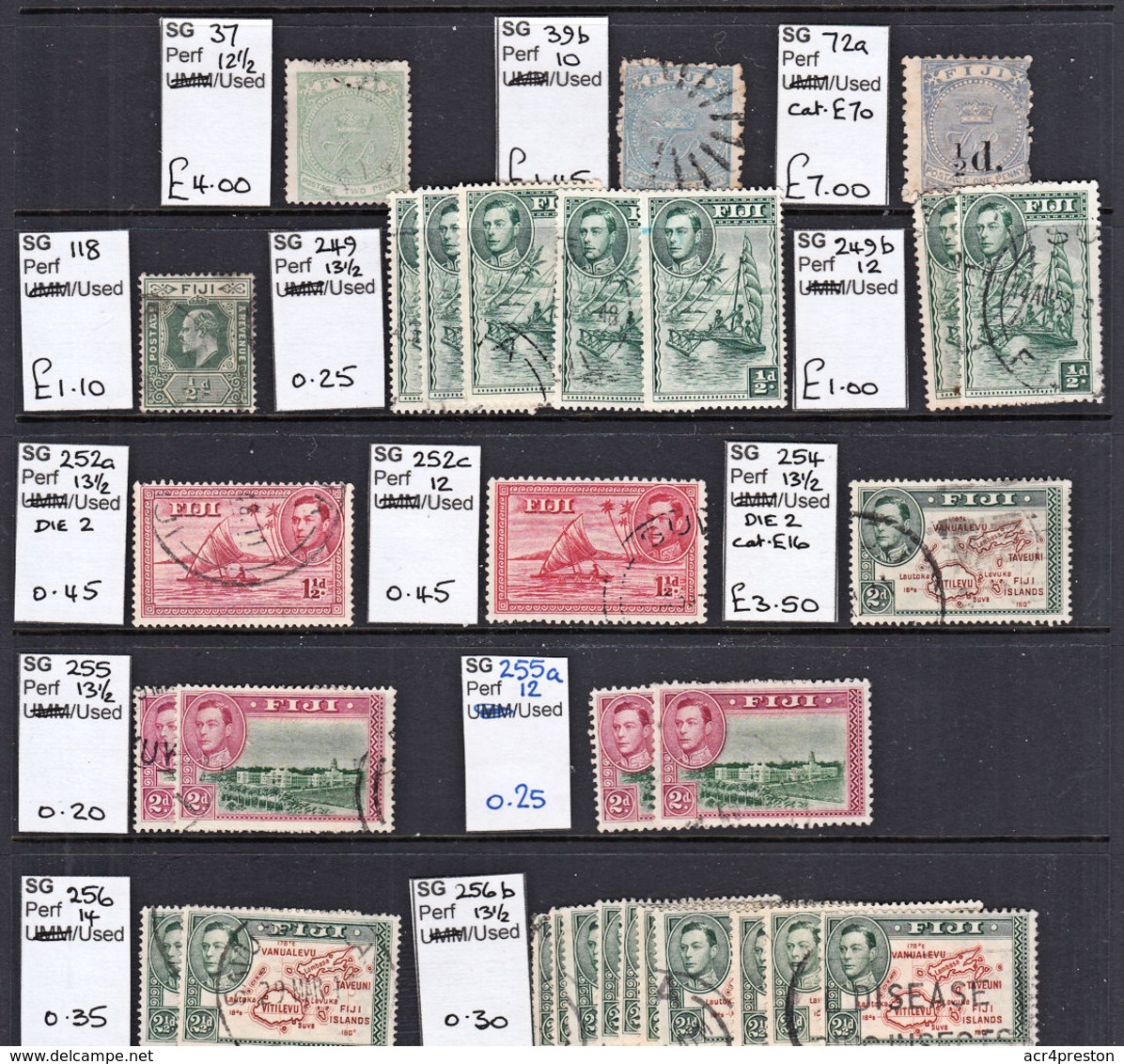 J0093  FIJI ,  Small Collection Of Used Stamps - Fiji (1970-...)