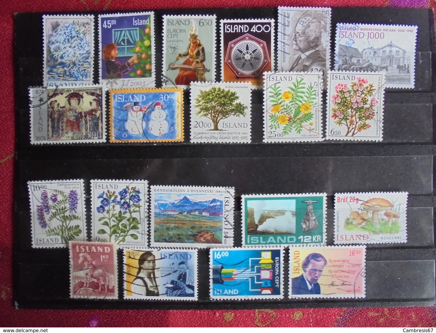 20 Timbres Islande - Collections (sans Albums)