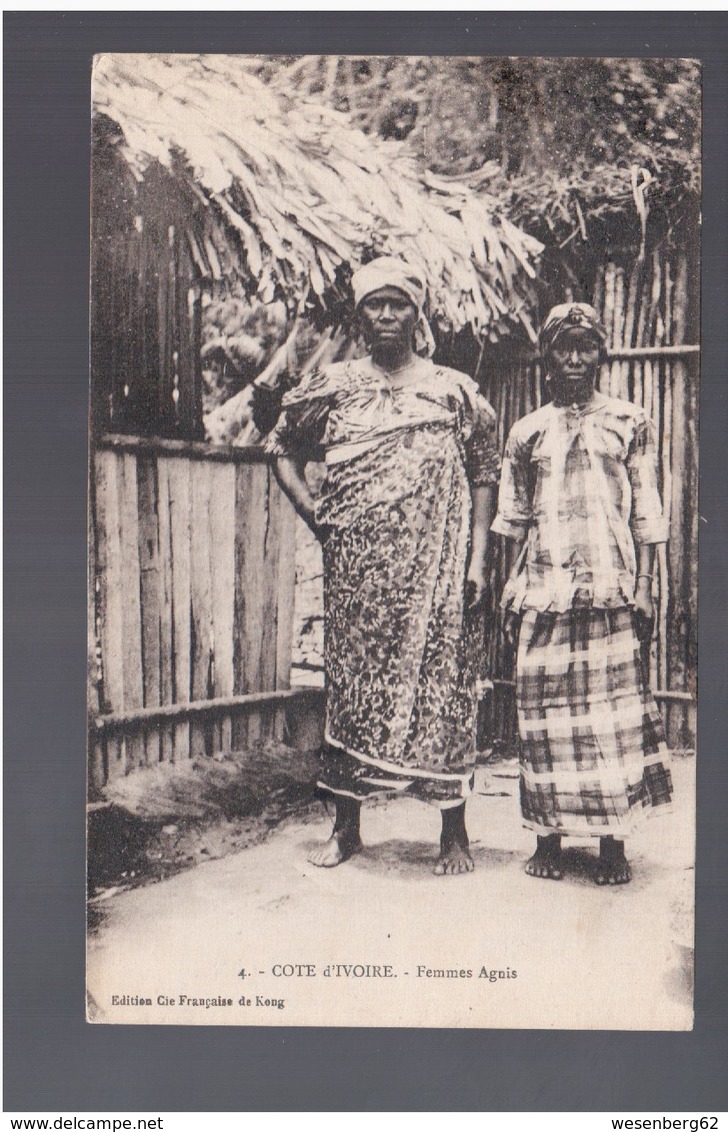 Cote D'Ivoire Femmes Agnis 1926 Old Postcard - Côte-d'Ivoire