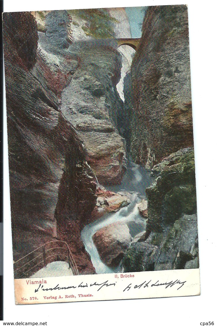 GRISONS - VIAMALA - Brücke - Verlag Roth Thusis 1905 - Vente Directe X - Thusis