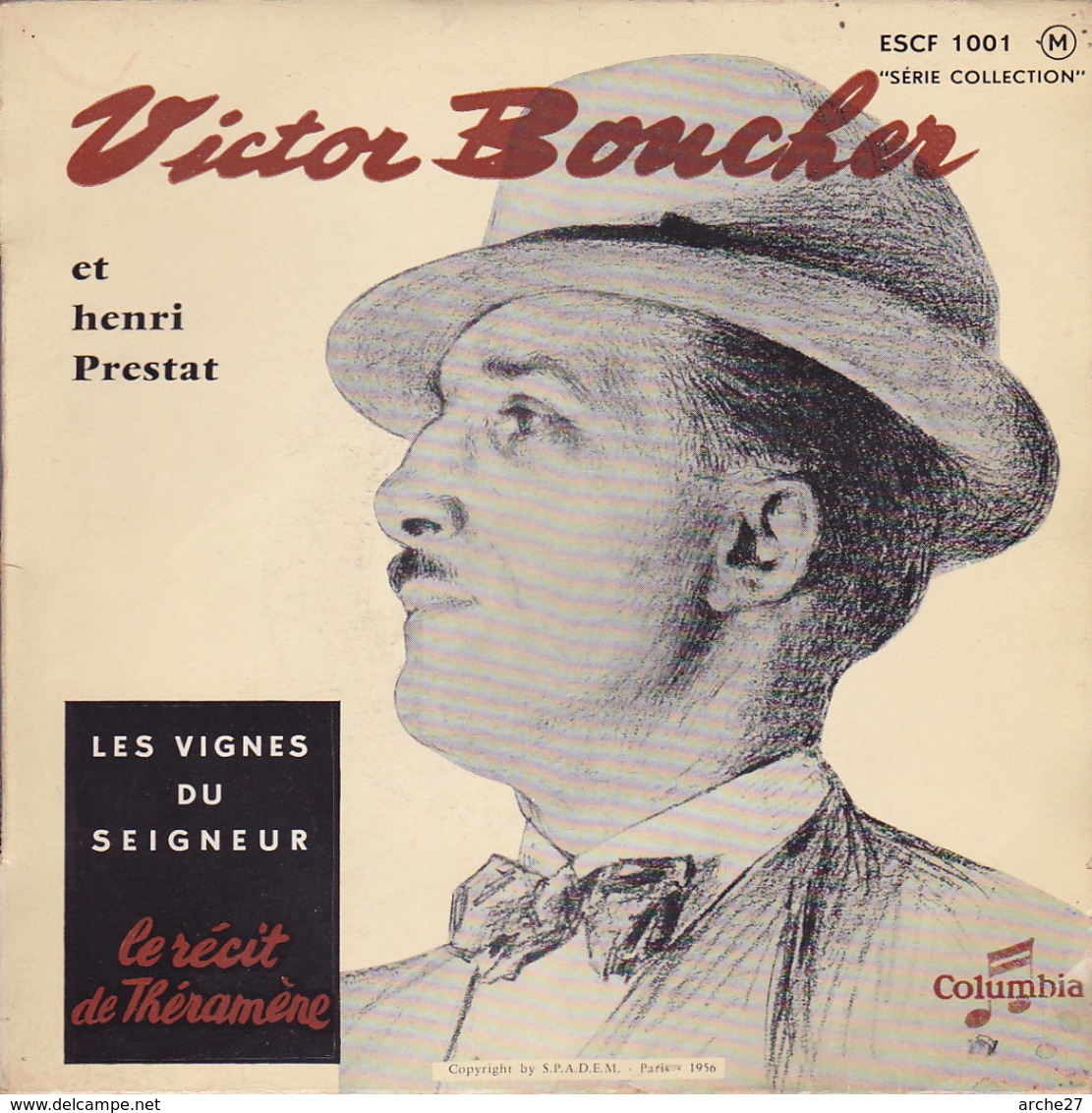 BOF - EP - 45T - Disque Vinyle - Victor Boucher - Le Récit De Théramène - N° 1001 - Autres & Non Classés