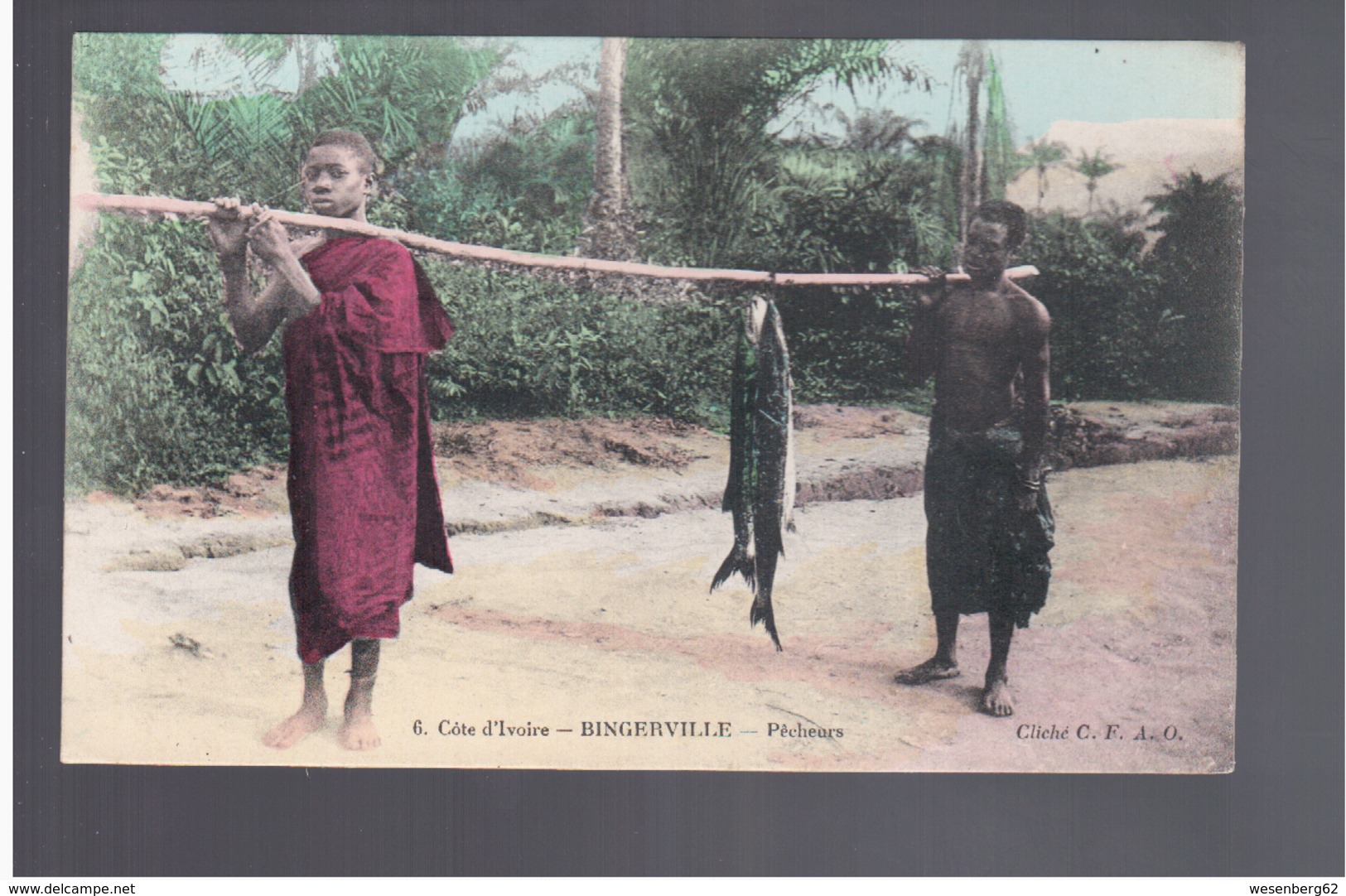 Cote D'Ivoire Bingerville- Pecheurs  Ca 1910 Old Postcard - Côte-d'Ivoire