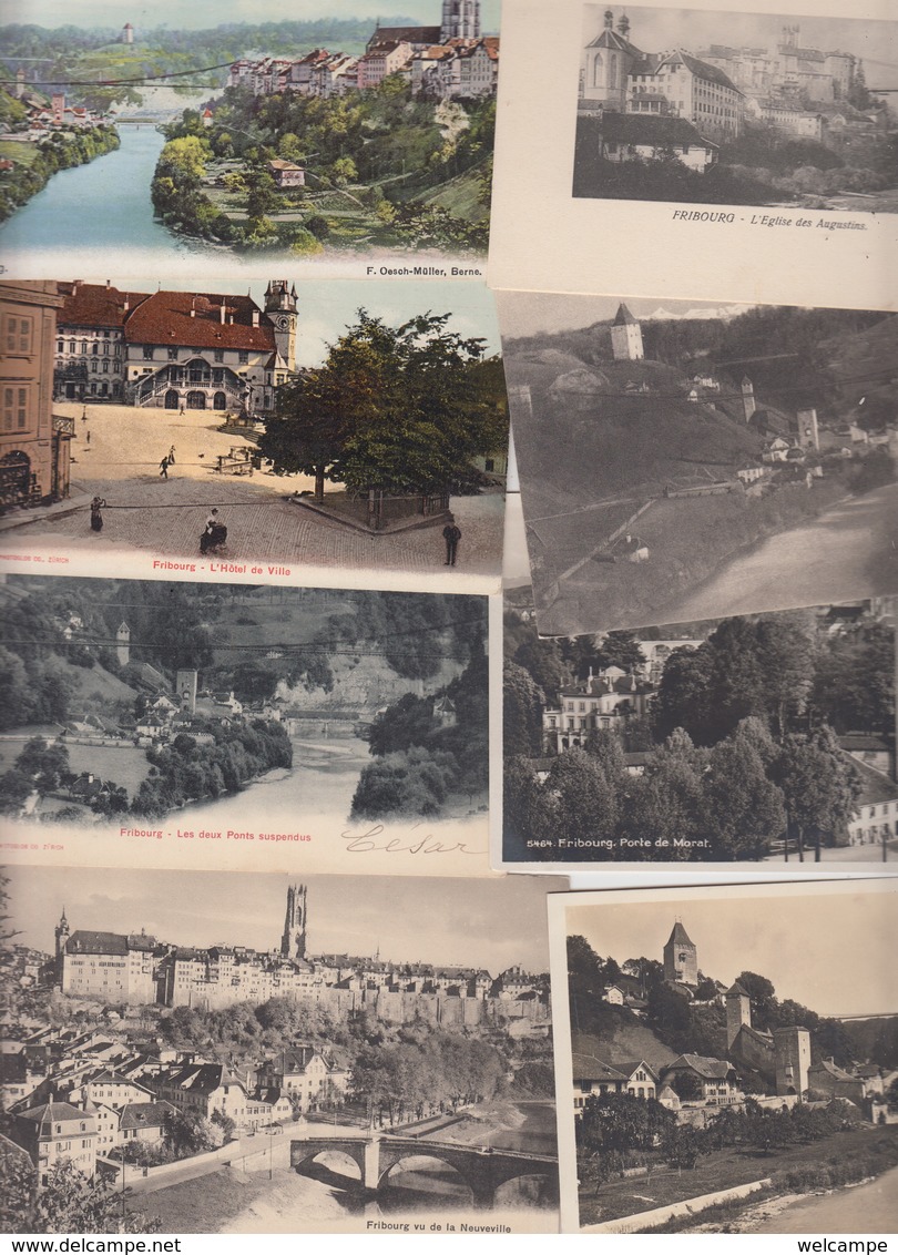 LOT 34 OLD POSTCARDS - SWITZERLAND -   SUISSE - FRIBOURG - Fribourg