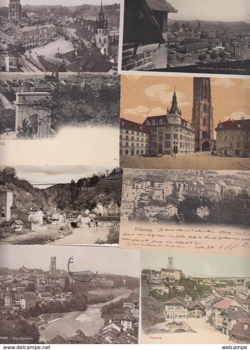 LOT 34 OLD POSTCARDS - SWITZERLAND -   SUISSE - FRIBOURG - Fribourg