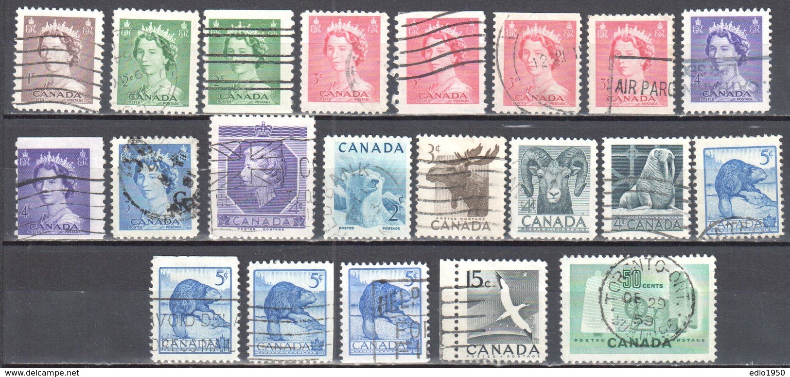 Canada 1953 - Year Set - Mi.277-289 - Used Gestempelt - Años Completos