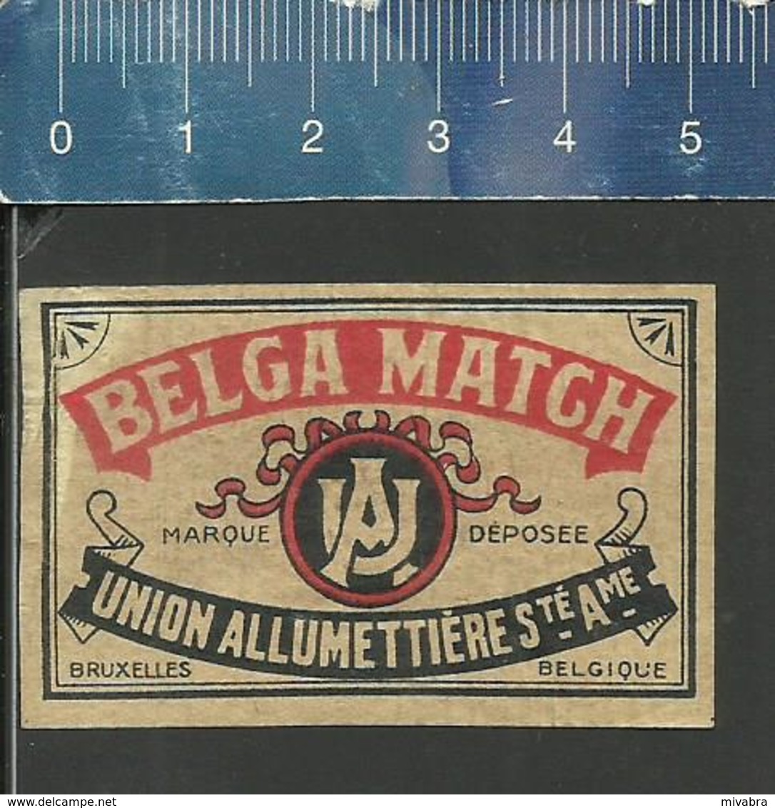 BELGA MATCH OLD MATCHBOX LABEL BELGIUM UNION ALLUMETTIÈRE BRUXELLES - Zündholzschachteletiketten