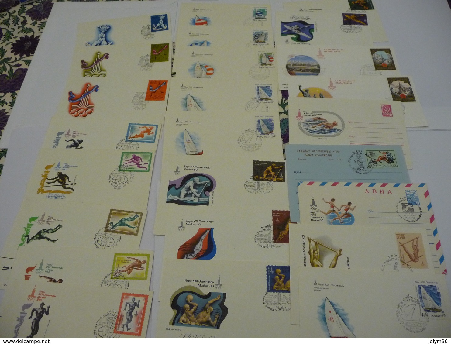 lot de 164 lettres  Jeux Olympiques MOSCOU 1980