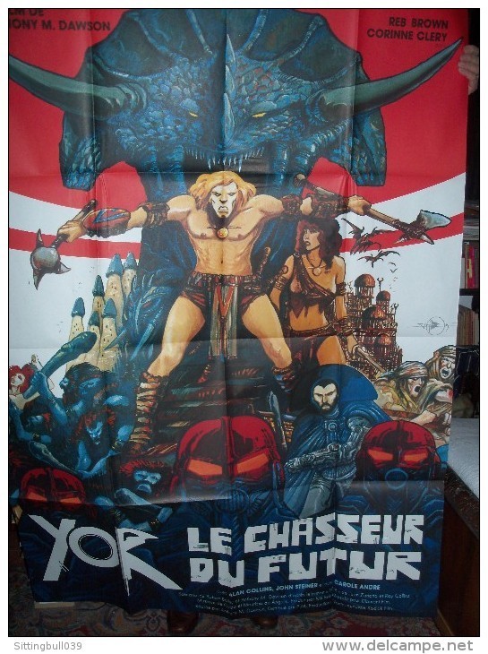 YOR, Le Chasseur Du Futur. Affiche De Film D'Anthony M. Dawson.1983. Très Belle Illustration Du Dessinateur DRUILLET - Druillet