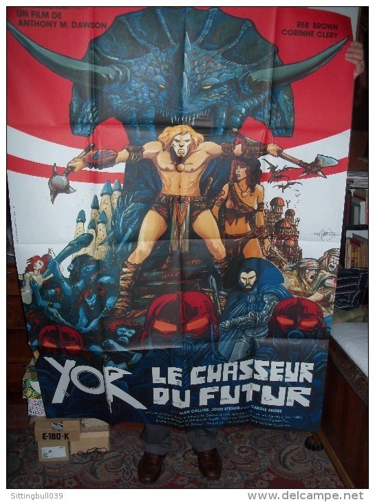 YOR, Le Chasseur Du Futur. Affiche De Film D'Anthony M. Dawson.1983. Très Belle Illustration Du Dessinateur DRUILLET - Druillet