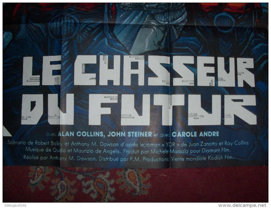 YOR, Le Chasseur Du Futur. Affiche De Film D'Anthony M. Dawson.1983. Très Belle Illustration Du Dessinateur DRUILLET - Druillet