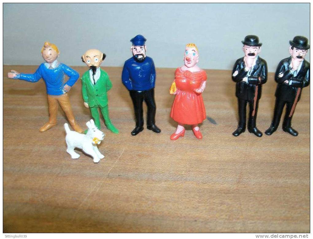 TINTIN. Série Complète De 13 Figurines Pub ESSO BELVISION 1973 Tintin, Milou Haddock Tournesol Dupondt Castafiore, Etc.. - Little Figures - Plastic