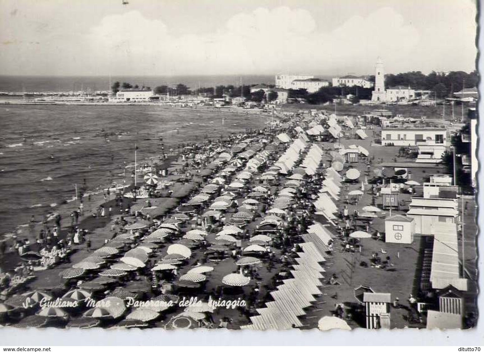 S.Giuliano A Mare - Panorama Della Spiaggia - Formato Grande Viaggiata Mancante Di Affrancatura – E 15 - Rimini