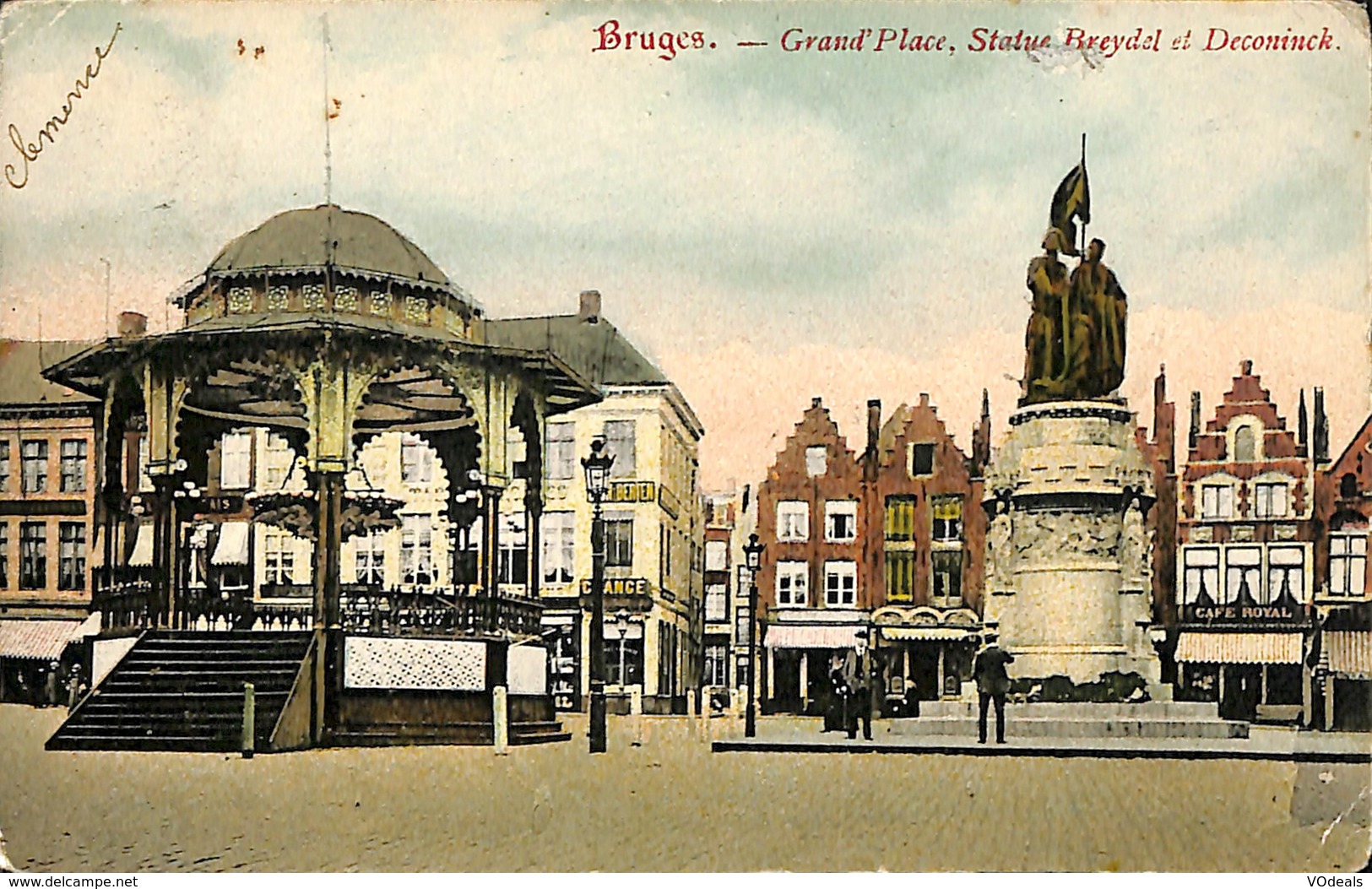 CPA - Belgique - Brugge - Bruges - Grand'Place, Statue Breydel Et Deconinck - Damme