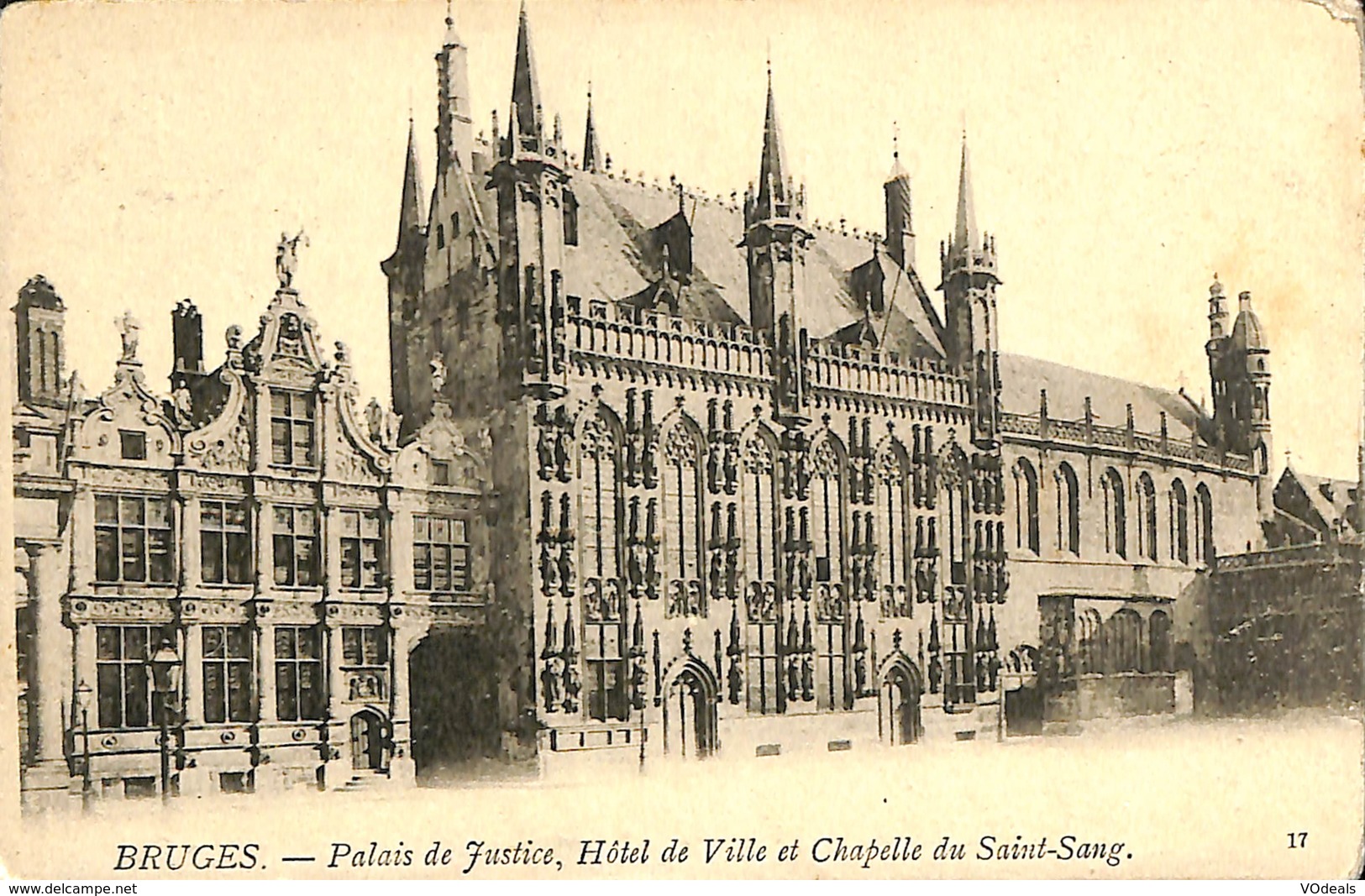 CPA - Belgique - Brugge - Bruges - Palais De Justice, Hôtel De Ville - Damme