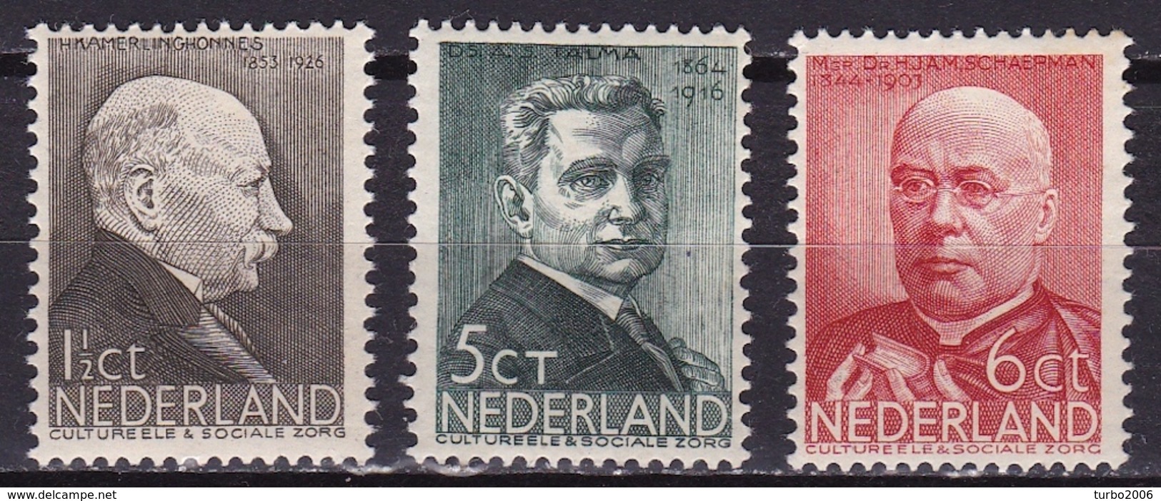 1936 Zomerzegels 3 Waarden Uit De Serie Postfris NVPH 283-284-285 - Ungebraucht